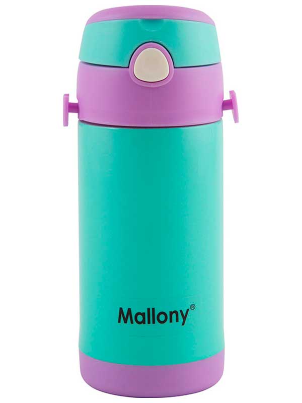Изображение товара Термос из нержавеющей стали Mallony CARINO-B 350 мл с ремешком бирюзовый