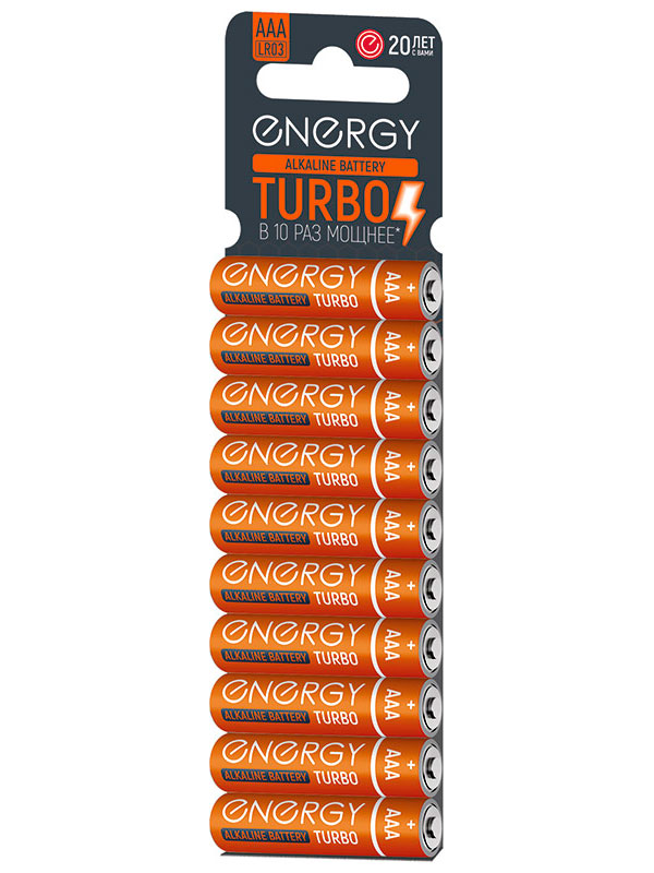 Батарейка алкалиновая Energy Turbo LR03/10KS (ААА) 107053 Батарейка алкалиновая Energy Turbo LR03/10KS (ААА) 107053