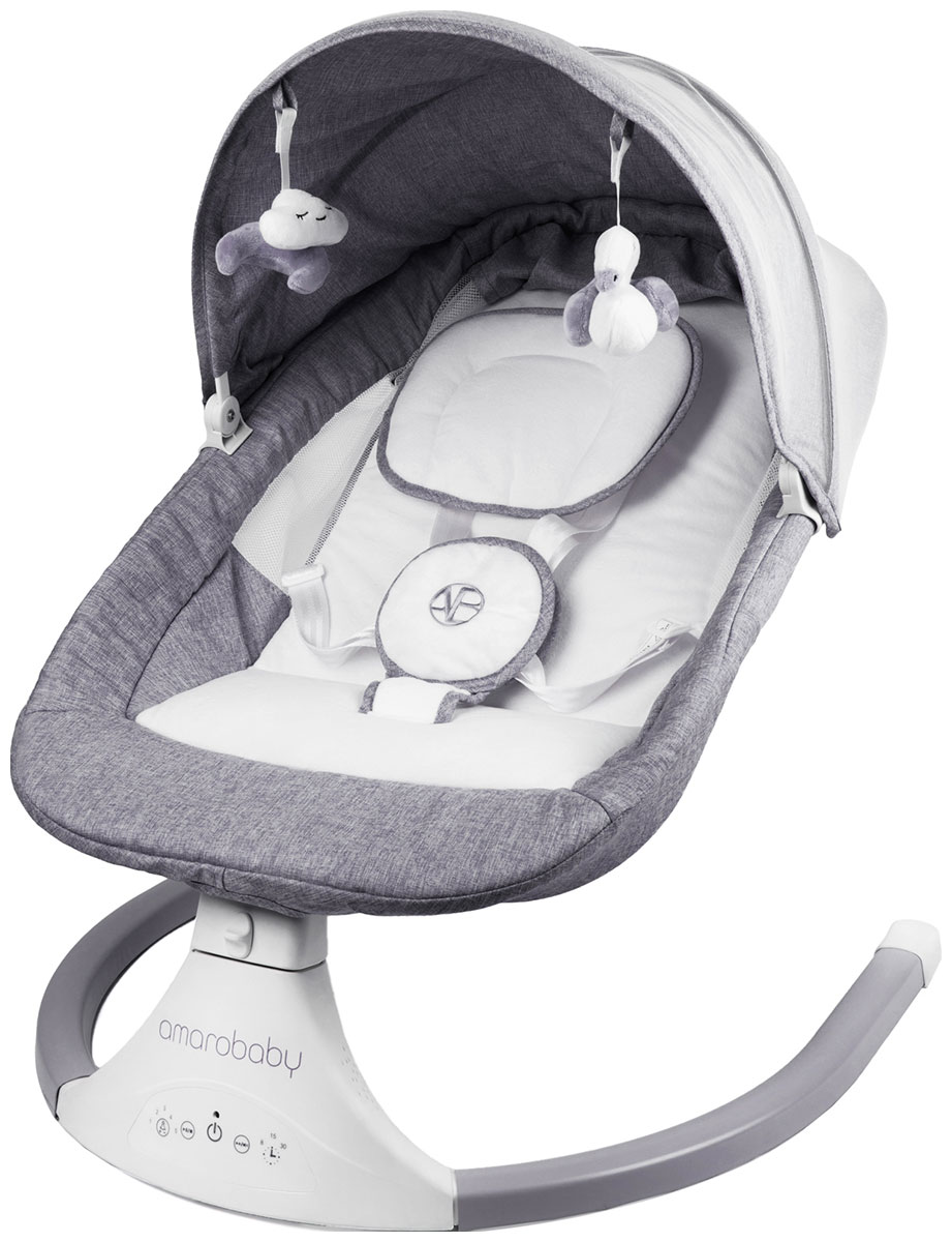 Электрокачели Amarobaby LUCKY SWING (AB23-22LUCKY/11) серый Электрокачели Amarobaby LUCKY SWING (AB23-22LUCKY/11) серый