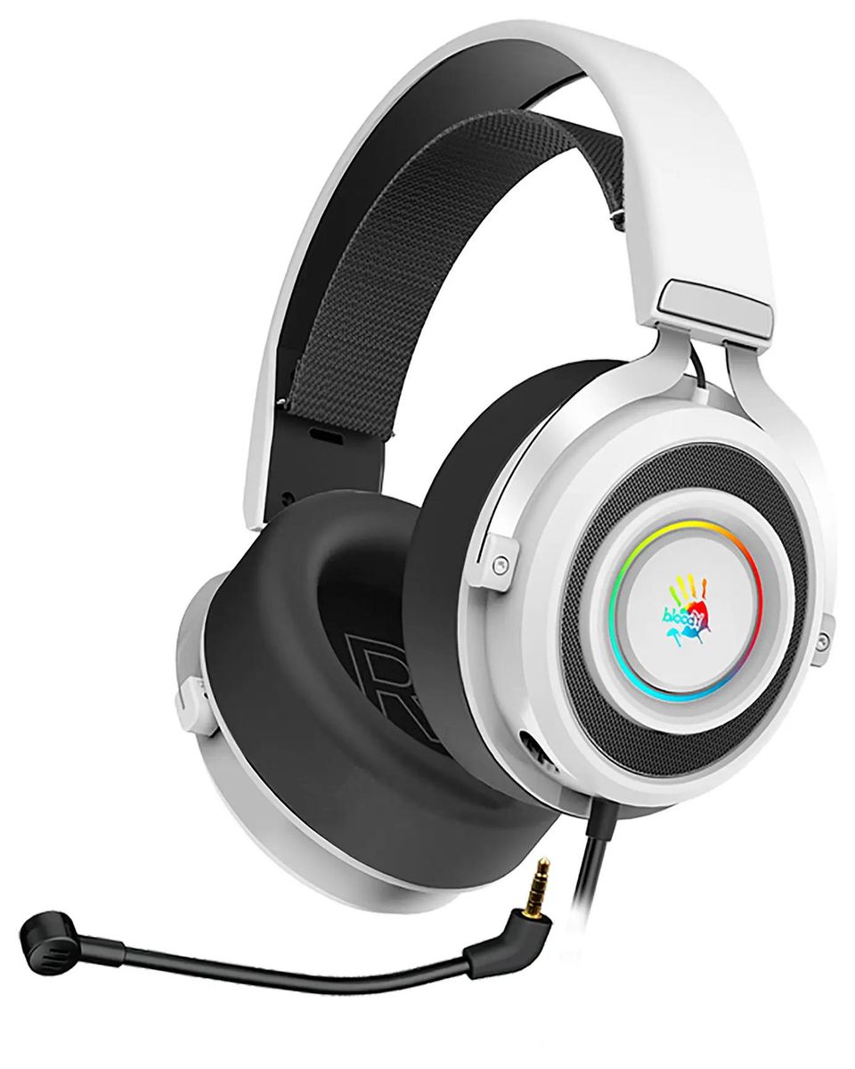 

Компьютерная гарнитура A4Tech Bloody G535, белый/черный, 2 м, мониторные, USB (G535 BLACK+WHITE)