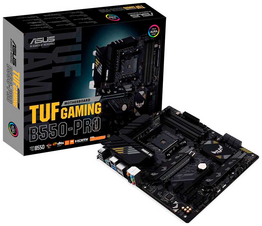 Изображение товара Материнская плата ASUS TUF GAMING B550-PRO AM4 ATX с поддержкой PCIe 4.0 и RGB