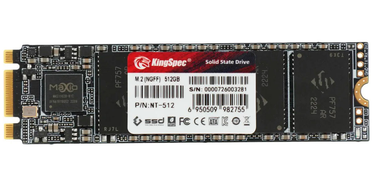 Изображение товара SSD Kingspec NT 512 Гб M. 2 SATA III - высокая скорость и надежность Изображение товара SSD Kingspec NT 512 Гб M. 2 SATA III - высокая скорость и надежность