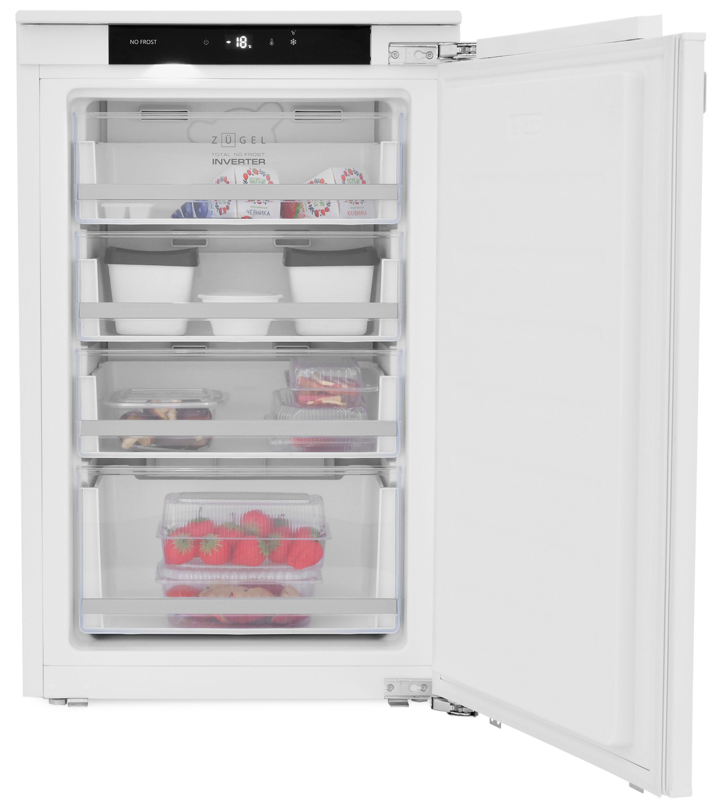 Изображение товара Встраиваемый морозильник Zugel ZFI870NF с No Frost и инвертором белый