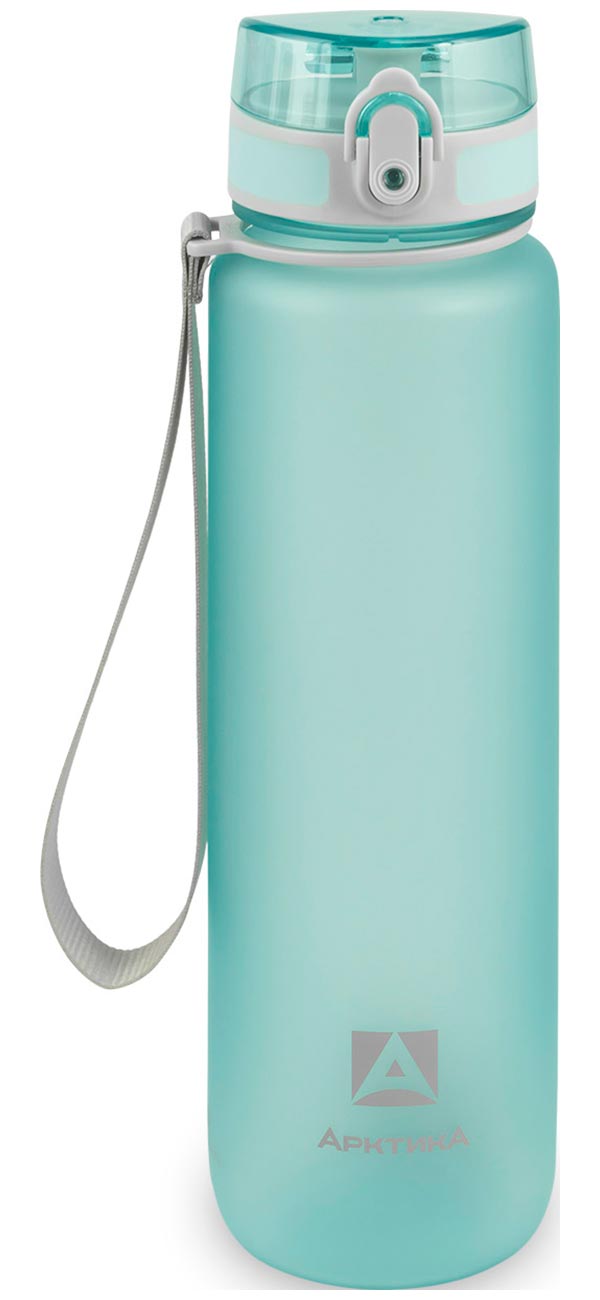 Изображение товара Бутылка тритановая Арктика 1000 мл голубая матовая, с ситечком (арт. 720-1000)