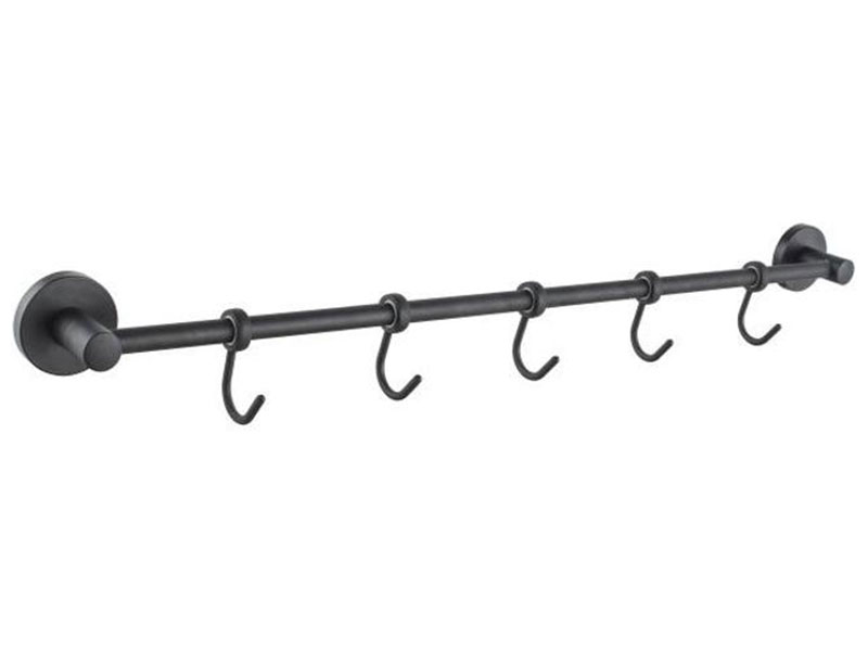 Изображение товара Планка с крючками для полотенец D-Lin D111/черный (D288111-5)