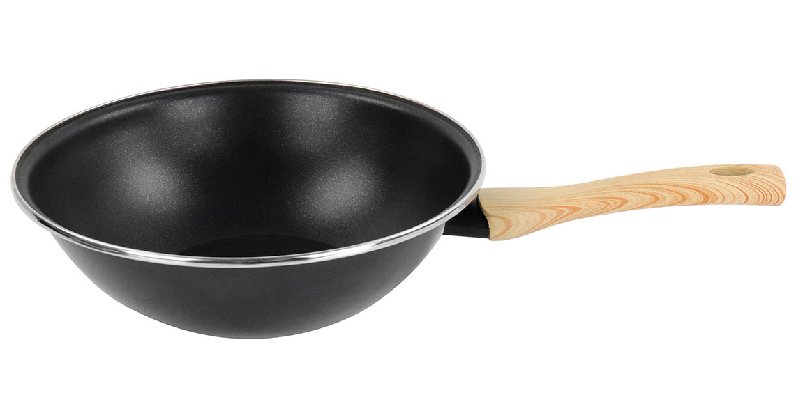 Изображение товара Сковорода Вок Vitrinor Orbe 28 из стали с антипригарным покрытием и стеклоэмалью