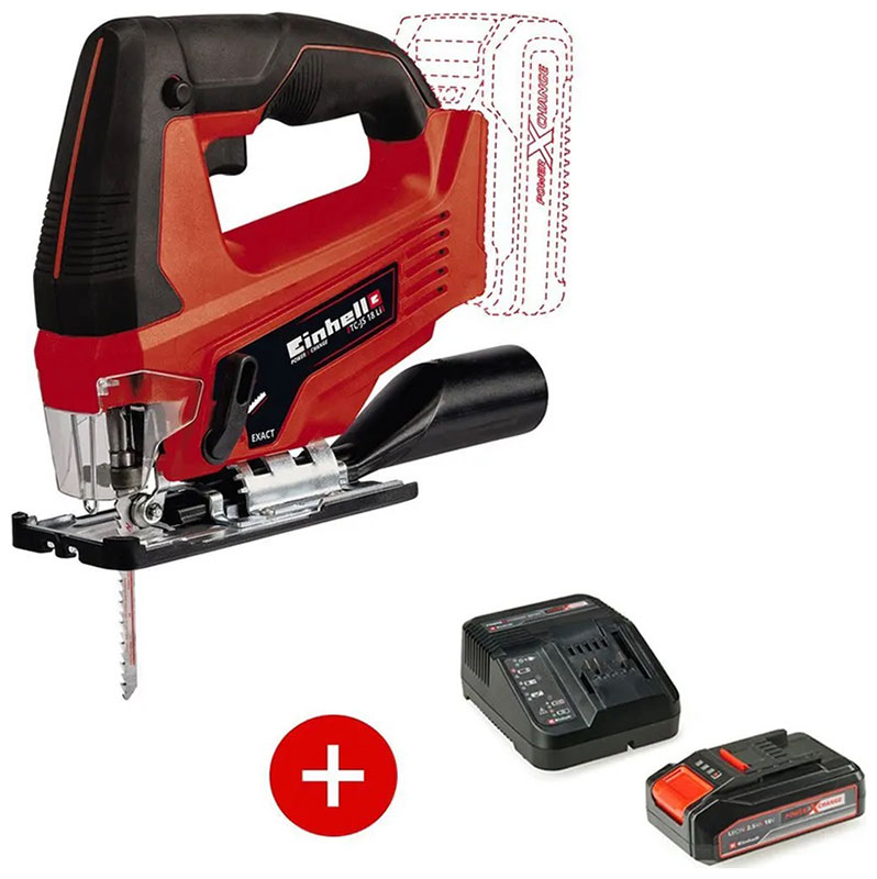 Лобзик аккумуляторный Einhell PXC TC-JS, 18 Li (4321209SET) Лобзик аккумуляторный Einhell PXC TC-JS, 18 Li (4321209SET)