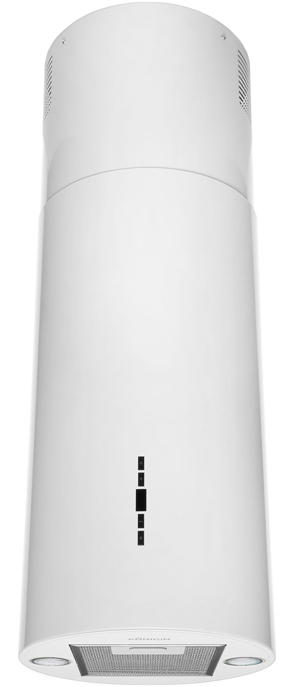 Изображение товара Вытяжка Konigin Fury White 31 цилиндрическая островная мощность 800 м3 ч белая