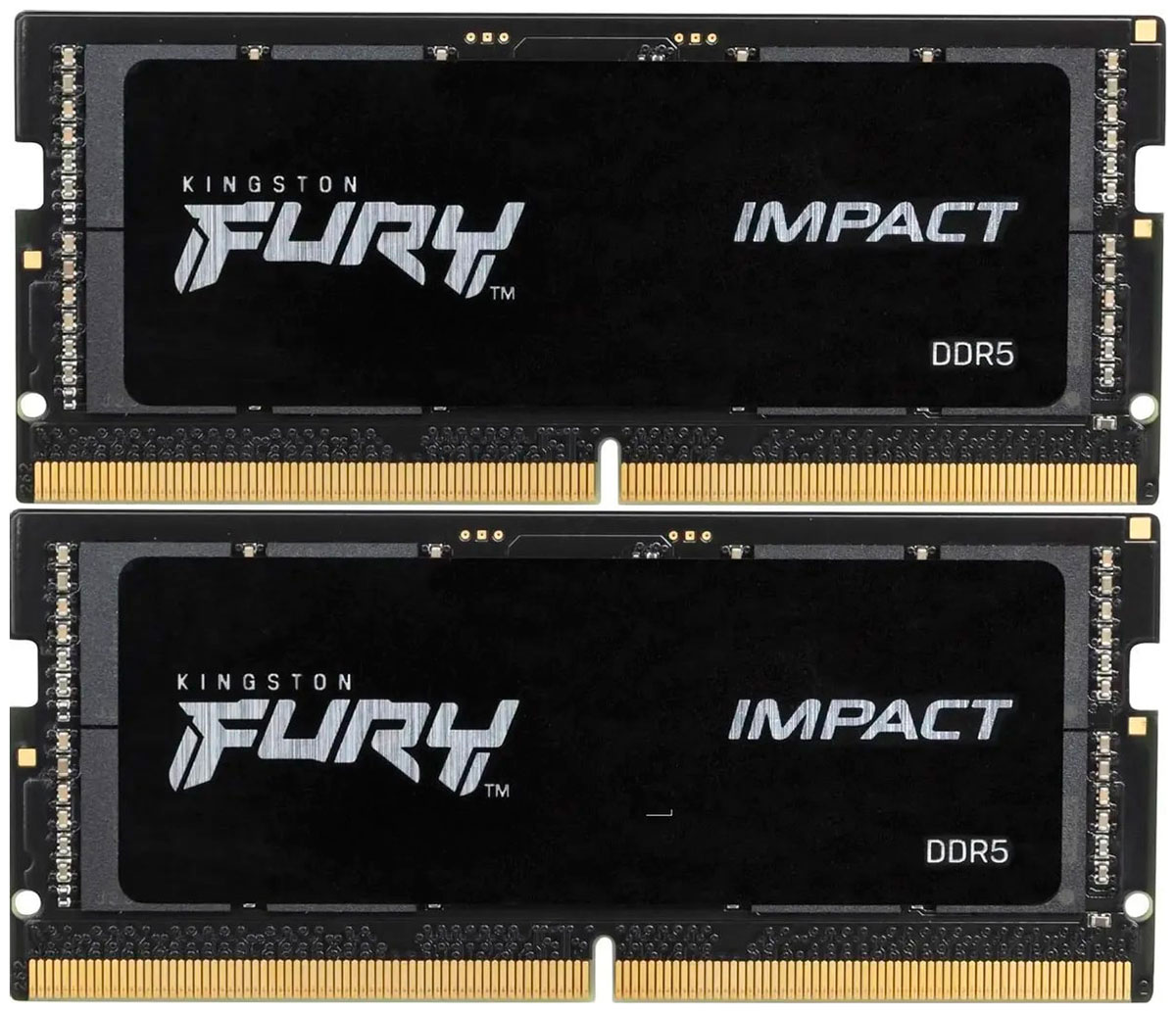 Изображение товара Оперативная память Kingston SODIMM DDR5 64Gb (2x32Gb) 4800MHz FURY Impact (KF548S38IBK2-64)