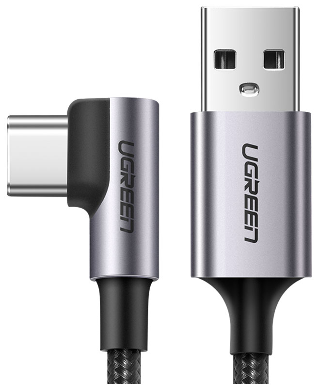 Изображение товара Кабель Ugreen US284 USB-C на USB 2.0 A 2 м угловой серый космос