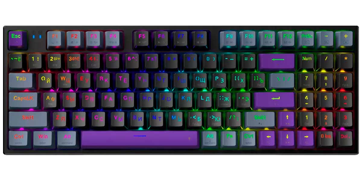 Изображение товара Беспроводная игровая клавиатура Machenike K500F-B94 Obsidian с RGB подсветкой