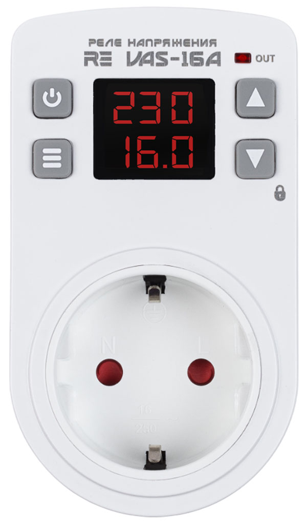 

Реле напряжения RE VAS-16A, Белый