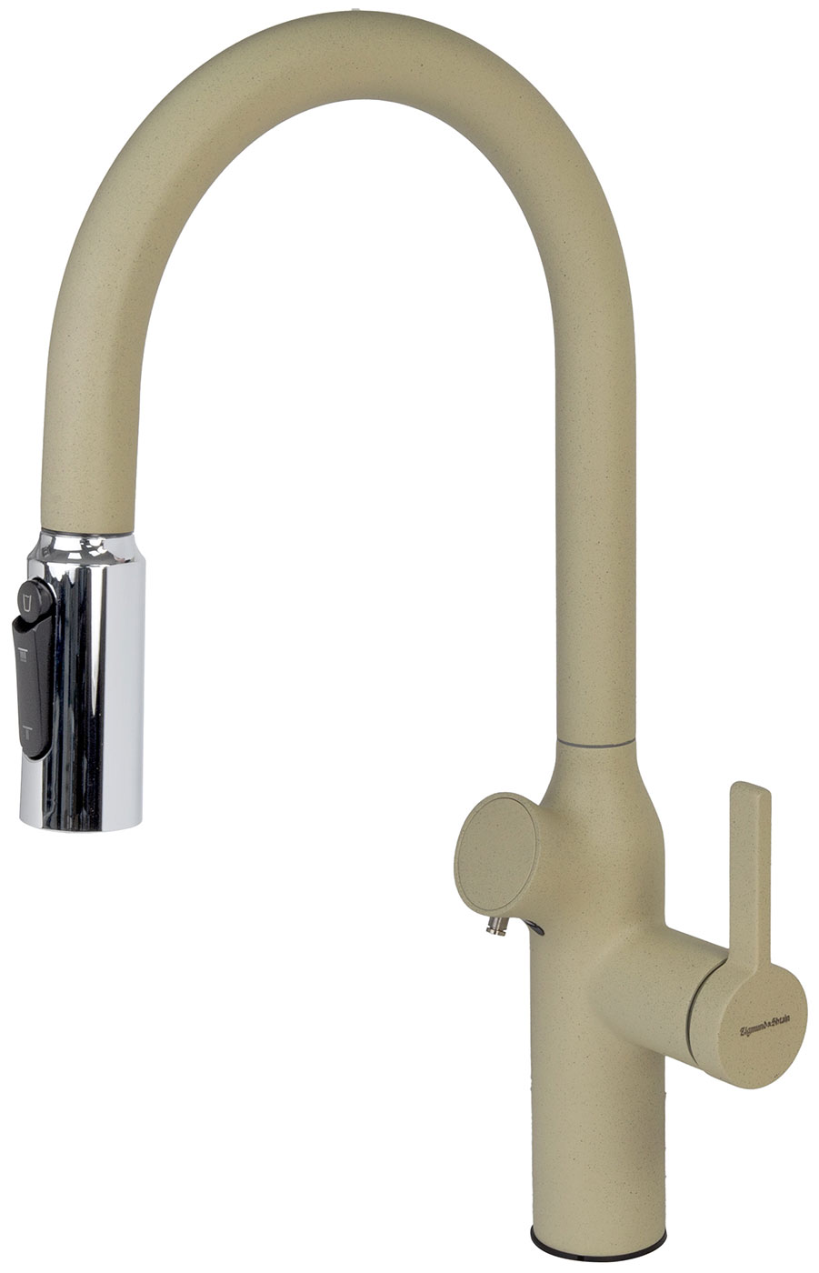 Изображение товара Кухонный смеситель Zigmund & Shtain 2500 с выдвижным шлангом, молодое шампанское