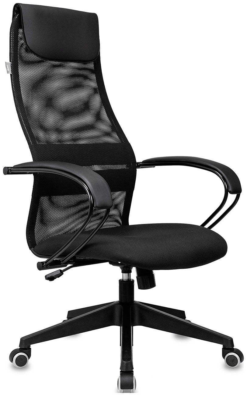 Изображение товара Кресло руководителя Бюрократ CH-607, черный, TW-01, сетка/ткань, с подголов., крестов., пластик