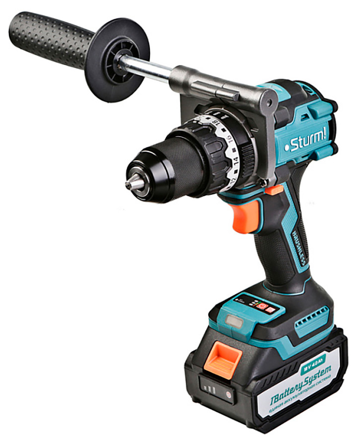 

Дрель аккумуляторная Sturm! CD1655BLI, б/щ, 18 В 1BatterySystem, 130 Нм, 1х4.0 Ач, кейс