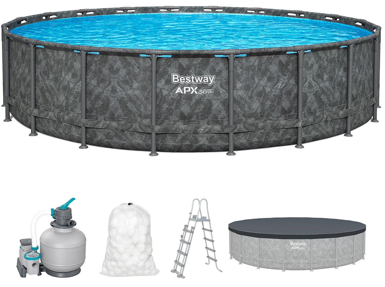 Изображение товара Каркасный BestWay APX 365 671x132 см с защитой Polar Shield и песочным фильтрующим насосом Изображение товара Каркасный BestWay APX 365 671x132 см с защитой Polar Shield и песочным фильтрующим насосом