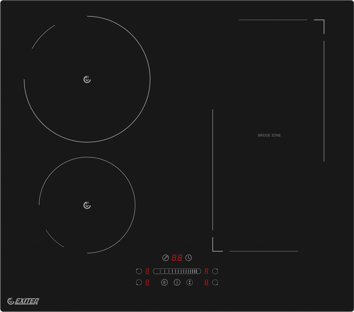 Изображение товара Электрическая варочная панель Exiteq EXH-503IB 4 индукционные конфорки сенсорное управление