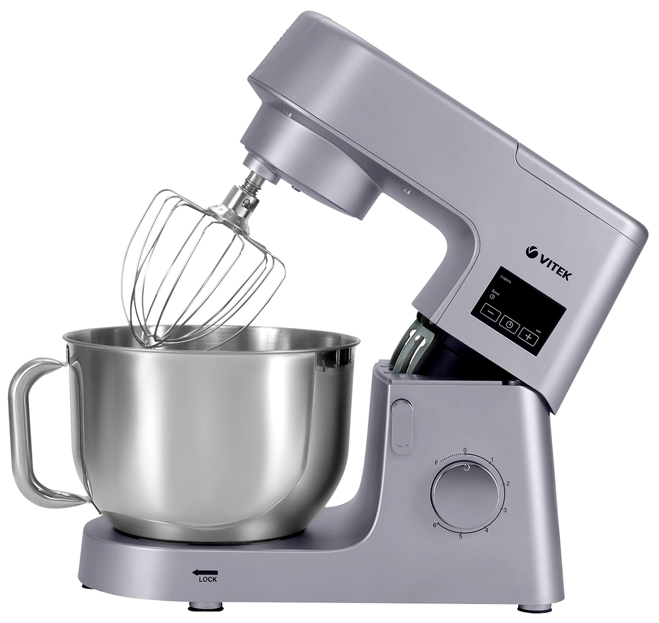 Изображение товара Миксер планетарный Vitek VT-PM0550, 2000 Вт, серебристый