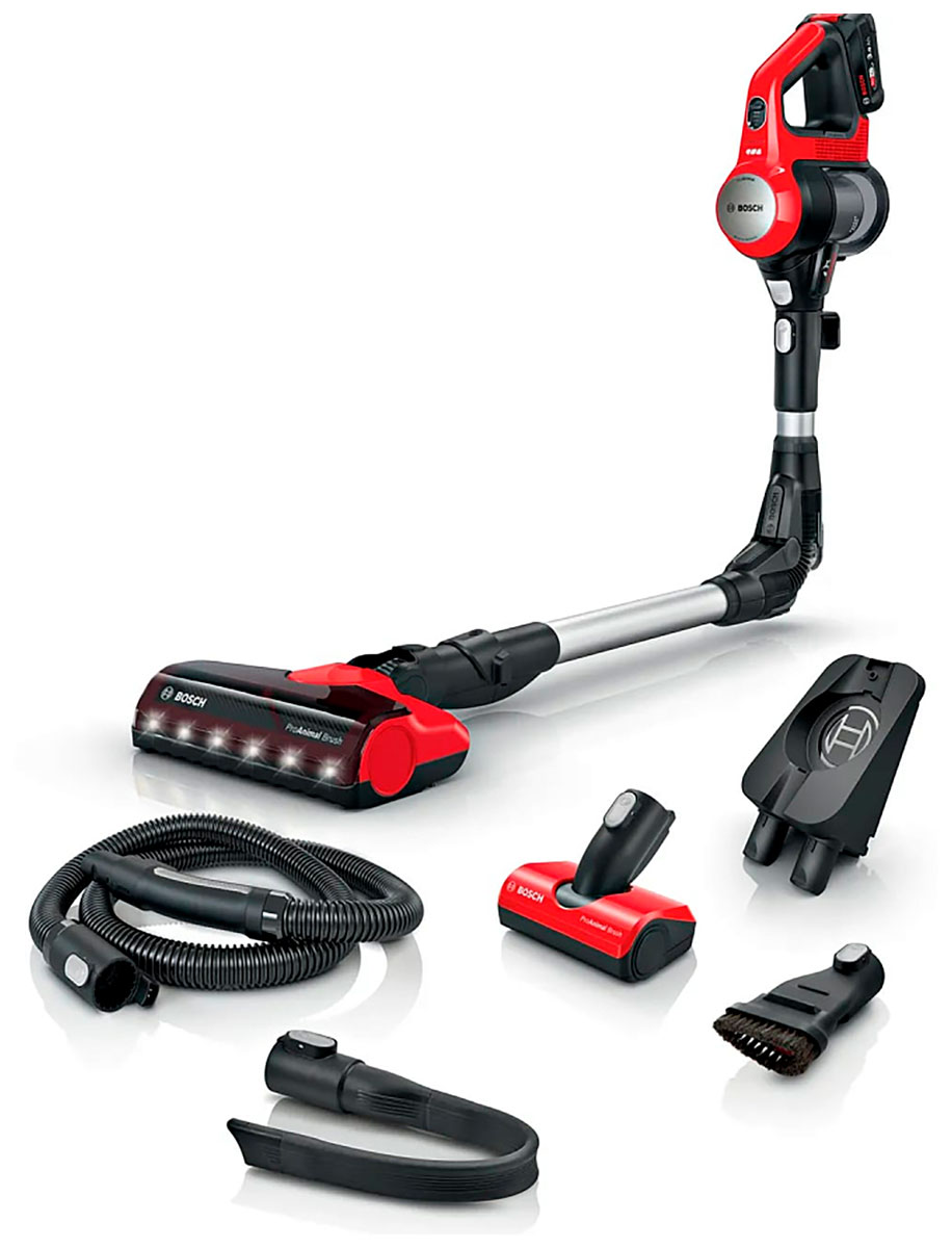 Изображение товара Вертикальный безмешковый пылесос Bosch BBS711ANM с HEPA фильтром и насадками