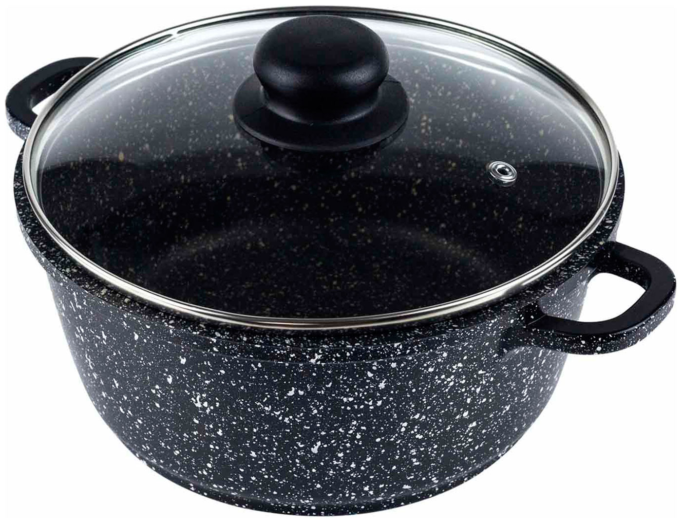 Изображение товара Кастрюля Panairo Veranss 3.3 л с крышкой и литым алюминием, мраморное покрытие