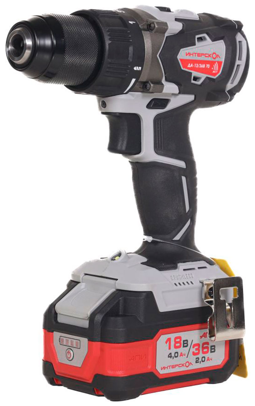 

Дрель-шуруповерт аккумуляторная Интерскол DA-13/36V 70 814.2.2.70