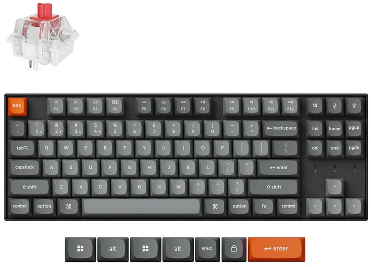 Изображение товара Беспроводная механическая клавиатура Keychron K8 Max 87 клавиш RGB Bluetooth проводная