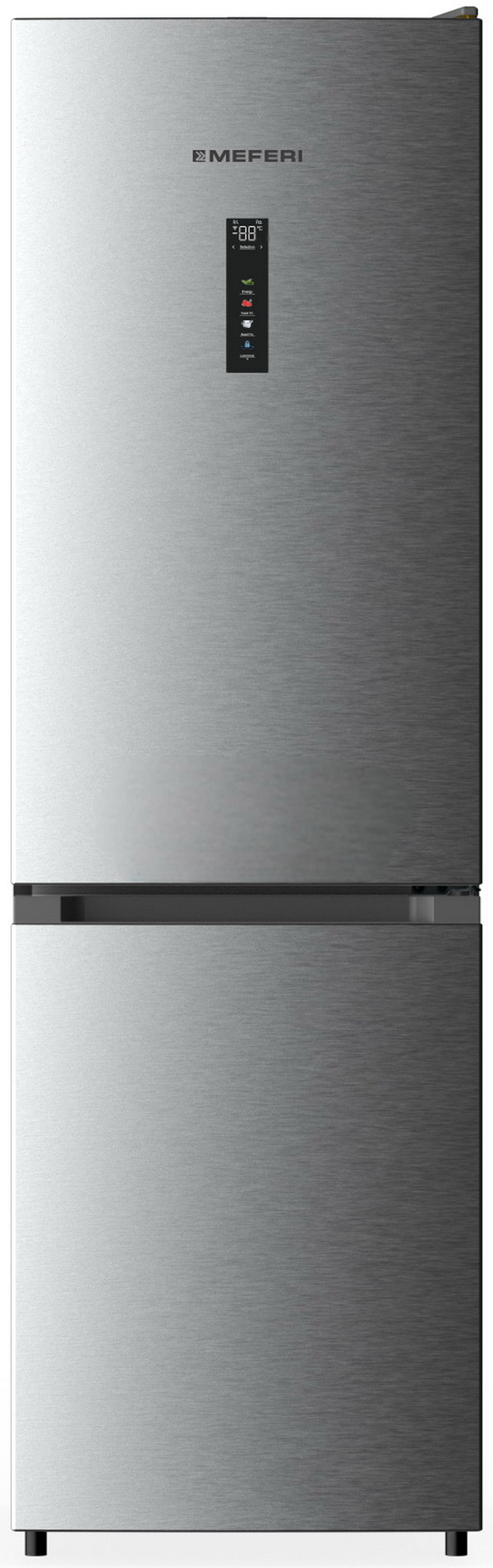 

Двухкамерный холодильник Meferi MFR200IX TOTAL NO FROST COMBI ULTRA, Серебристый