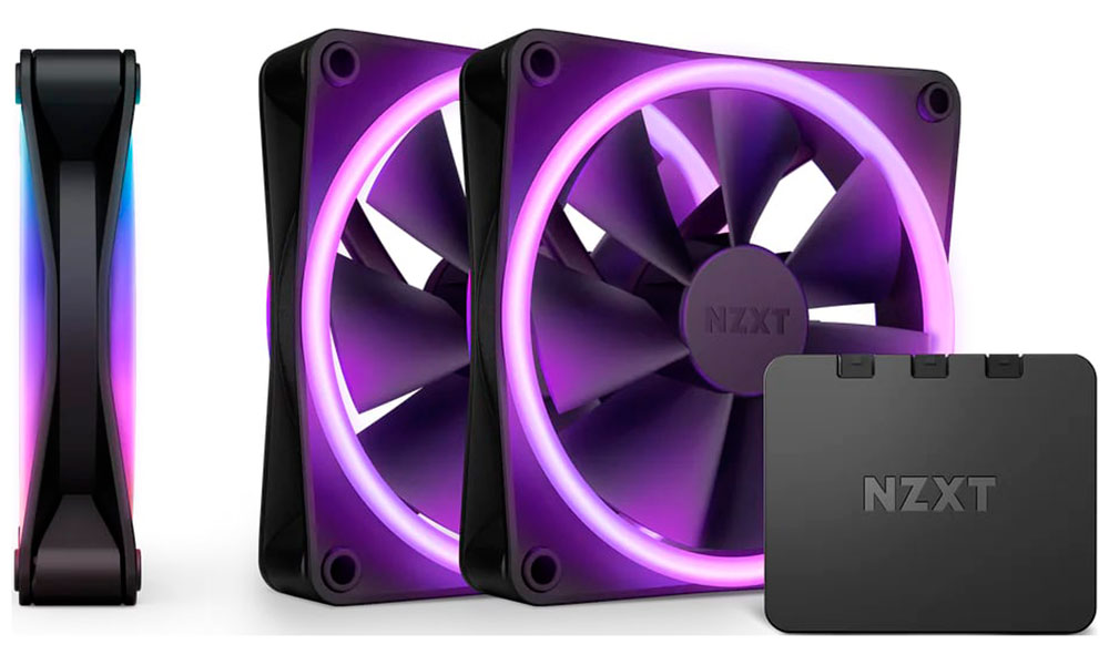 Изображение товара Вентиляторы для корпуса NZXT F120 RGB DUO Triple Pack 3x120mm Black (RF-D12TF-B1)