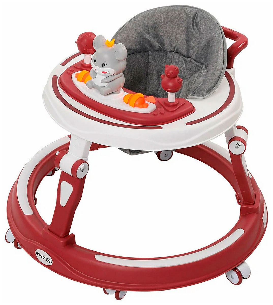 Изображение товара Ходунки с ручкой Everflo Mikki WT707 красные для детей