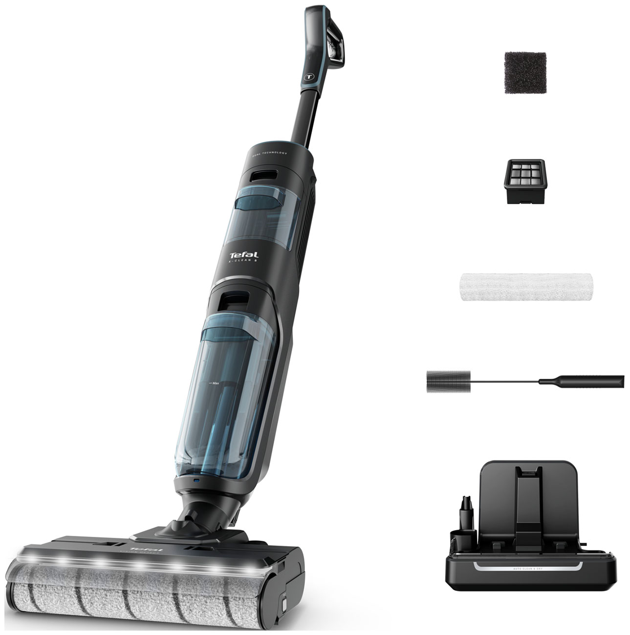 

Беспроводной моющий пылесос Tefal X-Clean 5 GF5555F0 черный