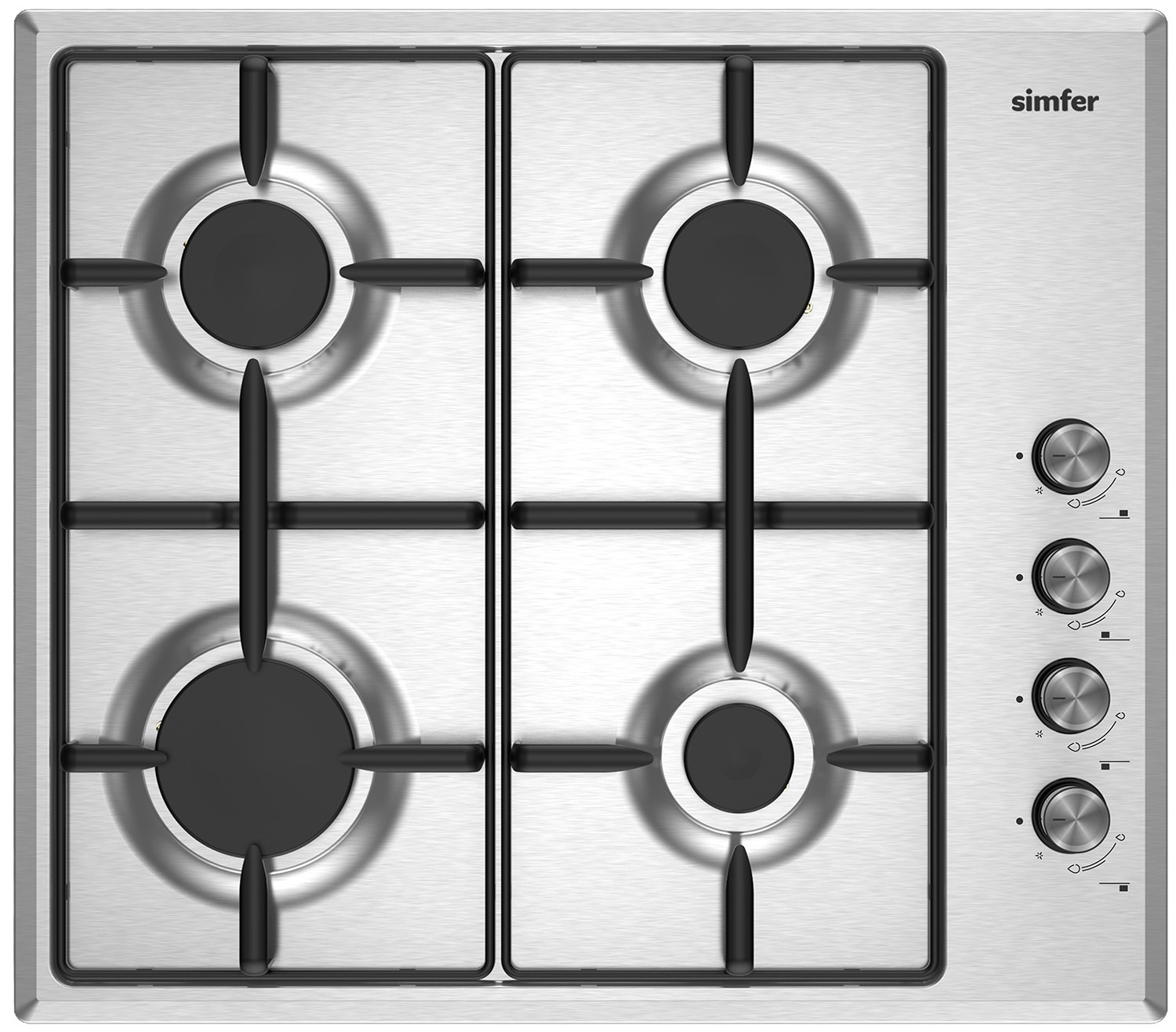 Изображение товара Газовая варочная панель Simfer H60Q40M025, нержавеющая сталь