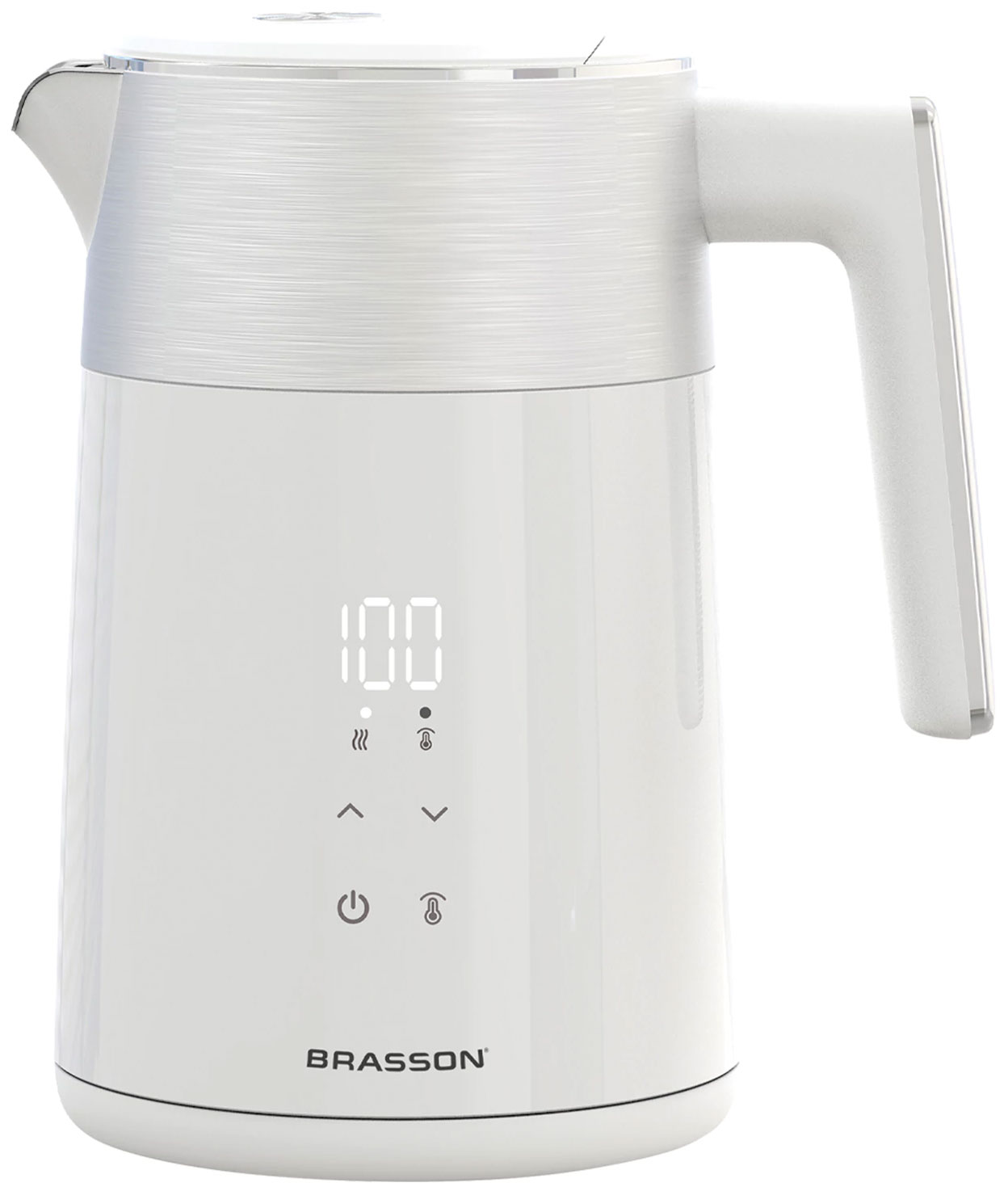 Изображение товара Электрический чайник Brasson KT-264 белый 1.5L с сенсорным дисплеем и 7 режимами