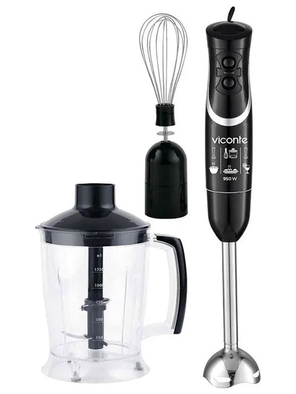 Изображение товара Погружной блендер Viconte VC-4431 950 Вт, 2 скорости, венчик, измельчитель, чаша