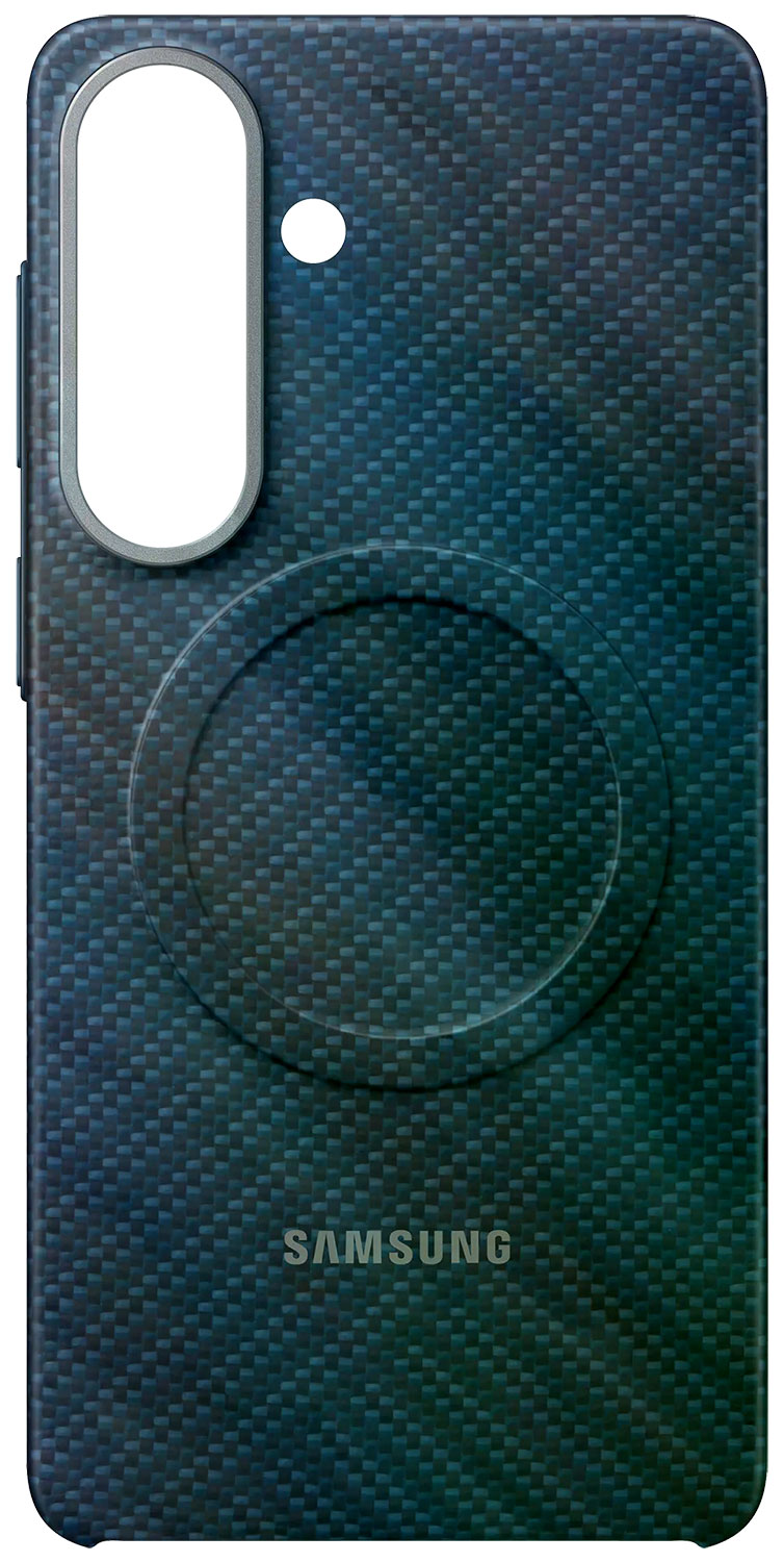 Изображение товара Чехол Samsung S26+ Кевлар с магнитной полостью Dark Blue Изображение товара Чехол Samsung S26+ Кевлар с магнитной полостью Dark Blue