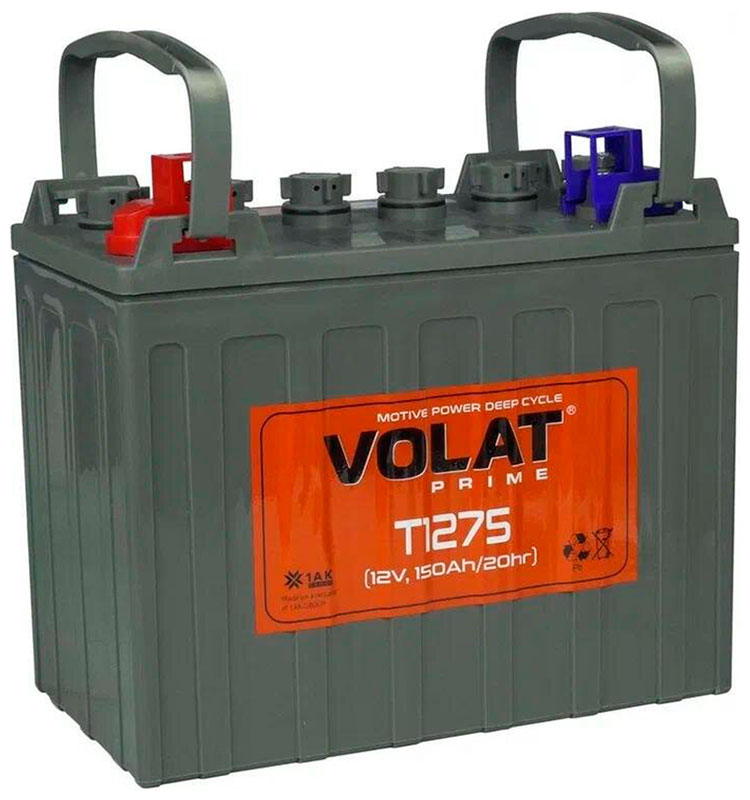 Изображение товара Тяговый аккумулятор Volat T1275 12V 150Ah - морской