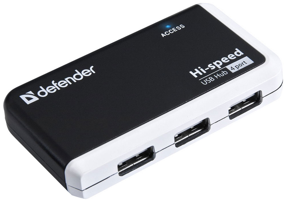 Изображение товара Разветвитель USB 2.0 Defender QUADRO INFIX 4 порта с защитой
