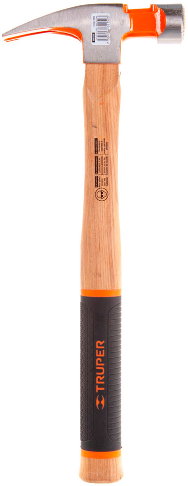 Изображение товара Молоток-гвоздодер Truper с полированным бойком, деревянная ручка MOR-24F 16662