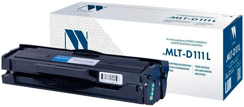Картридж Nvp совместимый NV-MLT-D111L для Samsung Xpress M2020/ M2020W/ M2021/ M2021W/ M2022/ M2022W/ M2070/ M207 картридж mlt d111l для принтера самсунг samsung sl m2020 m2020w m2022 m2070