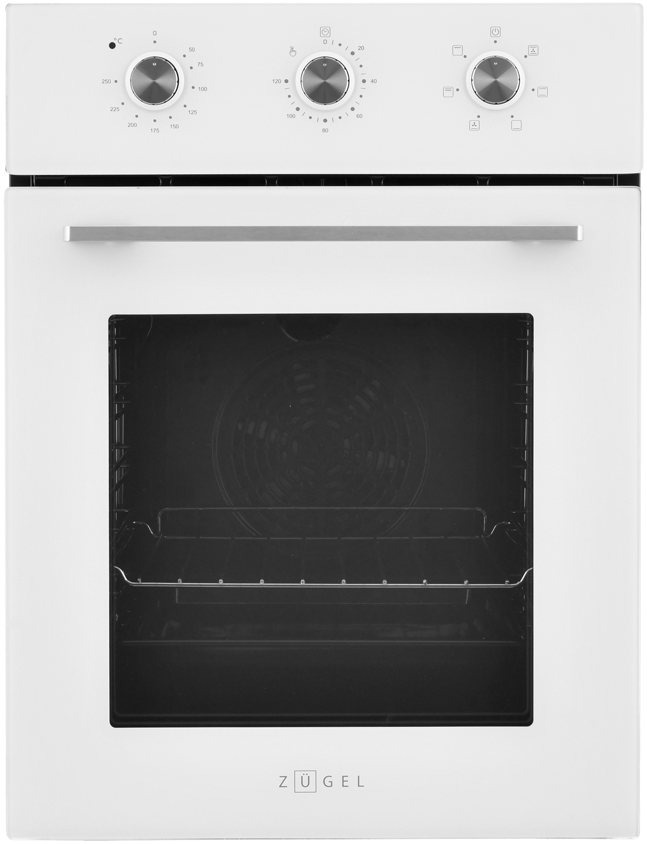 Изображение товара Электрический духовой шкаф Zugel ZOE451W белый с грилем конвекцией таймером