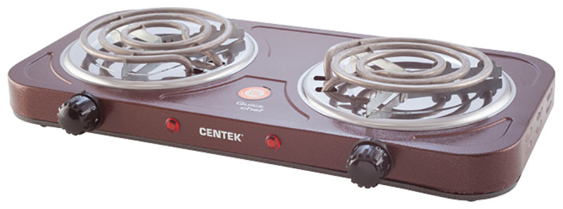Изображение товара Настольная плита Centek CT-1509 Siberia, 2 конфорки, коричневый корпус
