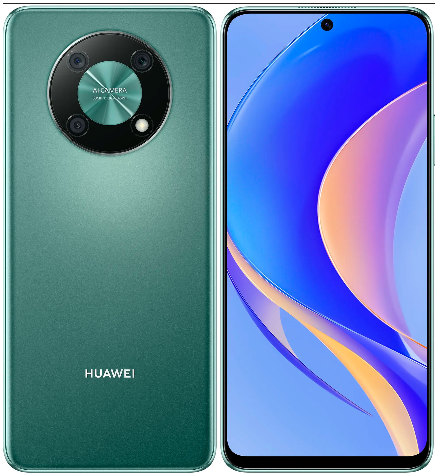 Смартфон Huawei Nova Y90 CTR-LX1 51097DEF Emerald Green чехол mypads крутая кошка в очках для huawei nova y90 ctr lx1 enjoy 50 pro задняя панель накладка бампер
