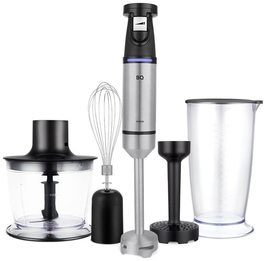 

Погружной блендер BQ HB1230SS Черный-Стальной, Черный/серебристый