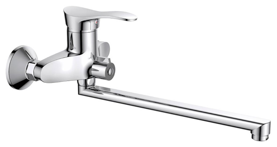 Изображение товара Смеситель для ванны Haiba HB01 хром с душевым гарнитуром и керамическим картриджем