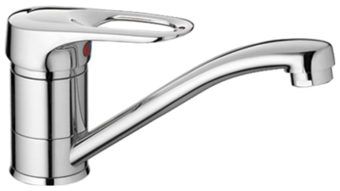 Изображение товара Смеситель для кухни Haiba HB04 хром с поворотным изливом и керамическим картриджем