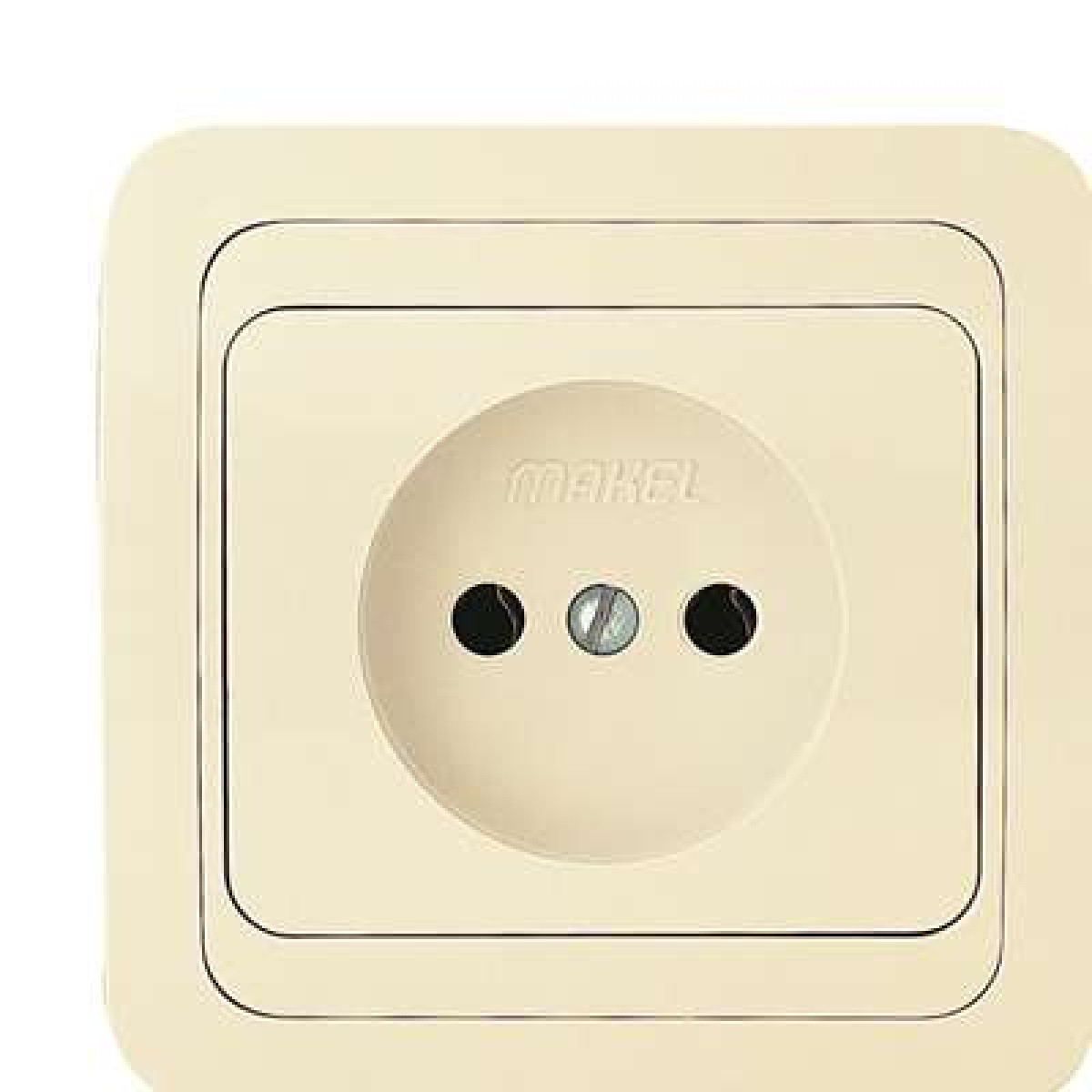 Изображение товара Розетки Makel Розетка 1-м СП Mimoza 16А IP20 без заземл. крем./крем.