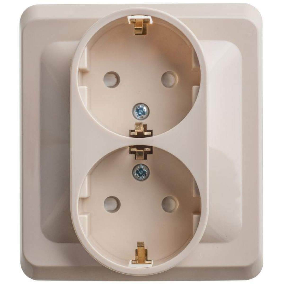 Изображение товара Розетки Systeme Electric Розетка 2-м СП Этюд 16А IP20 250В с заземл. защ. шторки крем. SE
