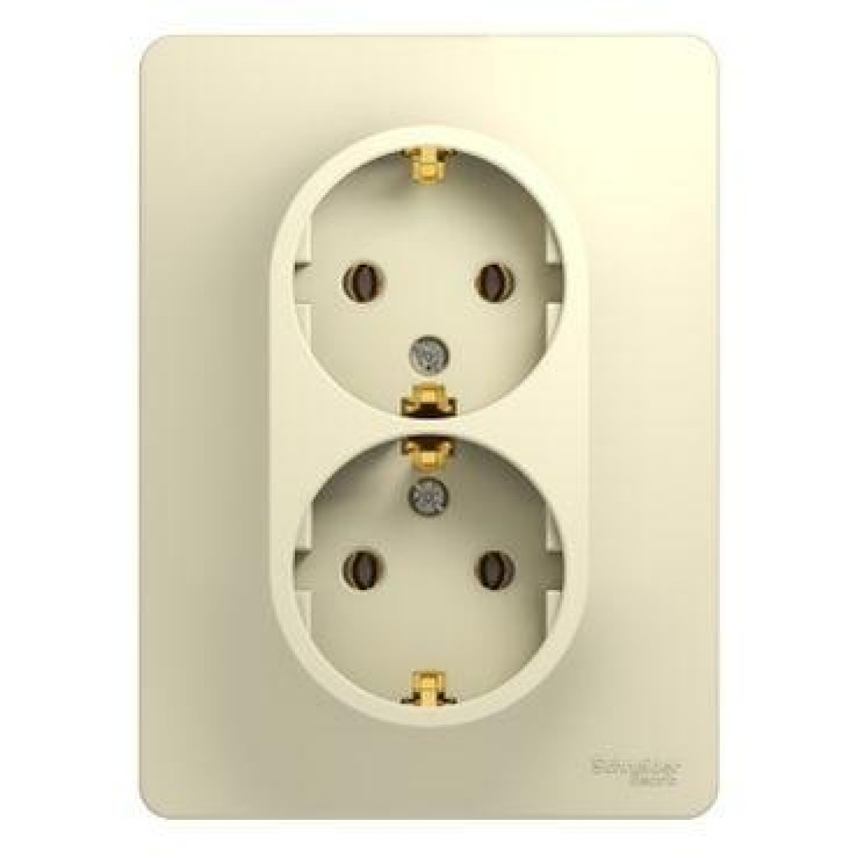 Изображение товара Розетки Systeme Electric Розетка 2-м СП Glossa 16А IP20 с заземл. в сборе беж. SE