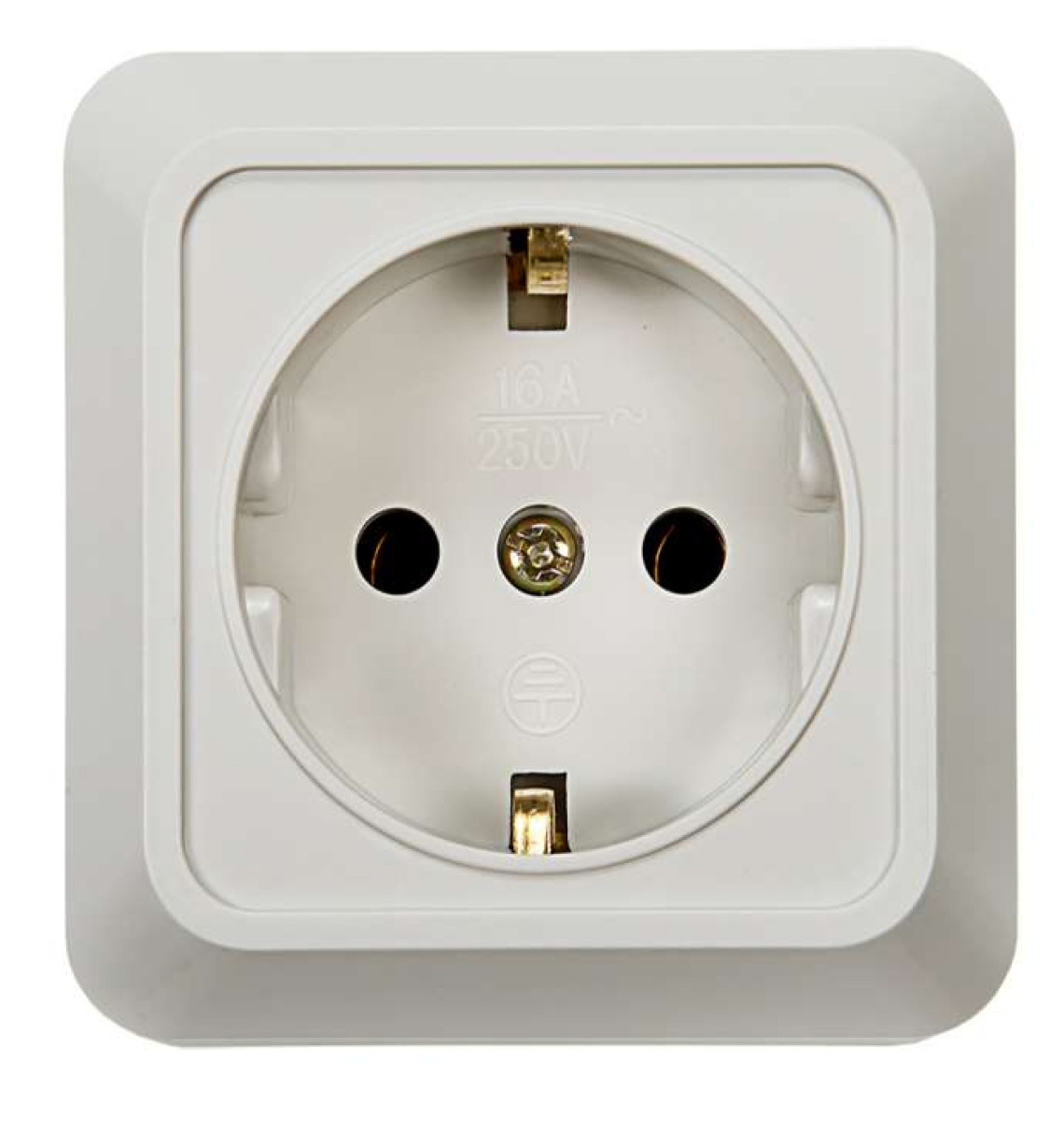 Изображение товара Розетка In Home 7028 с заземлением и наклоном, IP20, 1 гнездо, белая