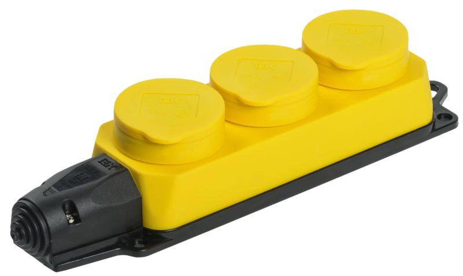 Изображение товара Переходник IEK Розетка 3-м ОМЕГА РБ33-1-0м IP44 каучук желт