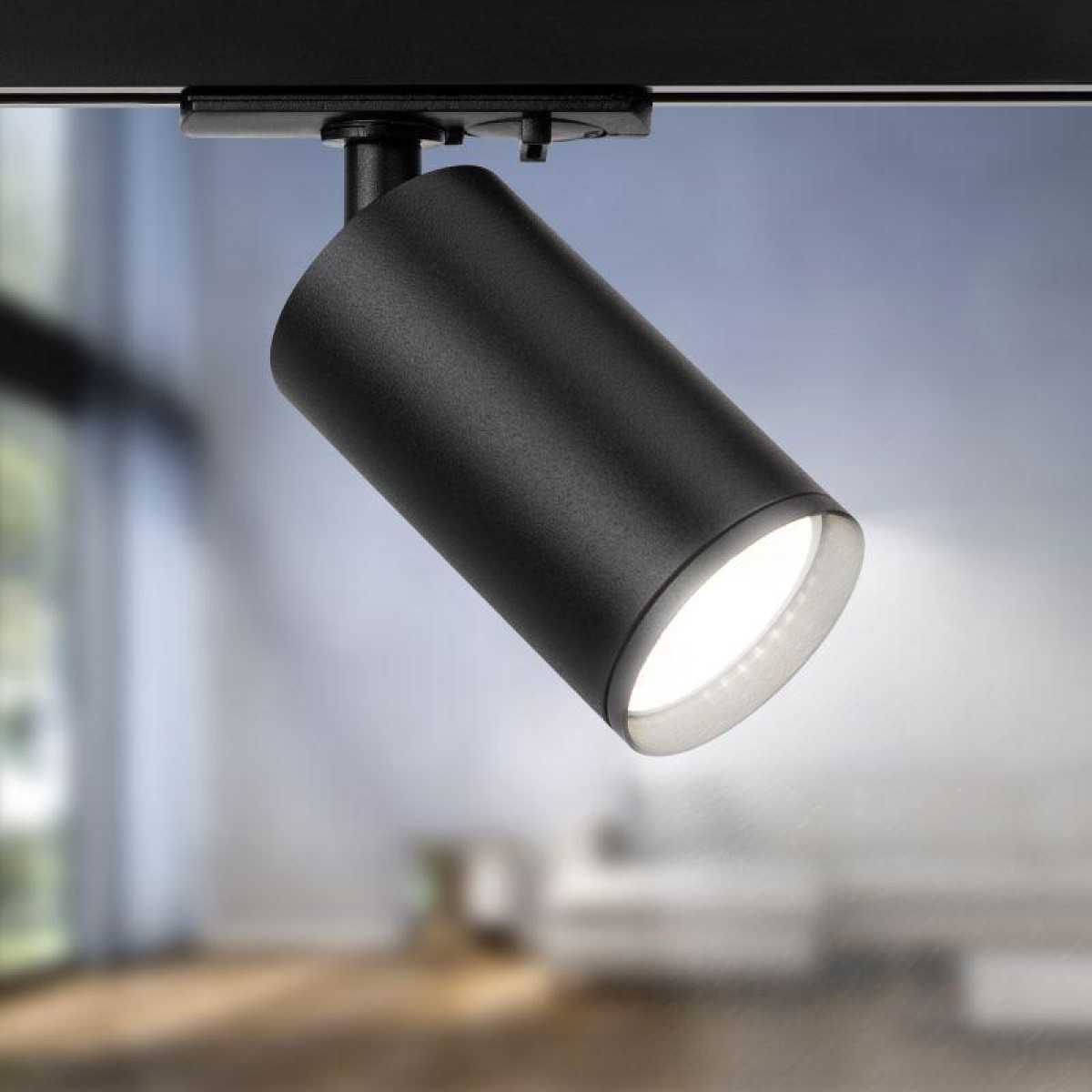 Изображение товара Точечный светильник/спот ЭРА Светильник трековый TR39-GU10 MR16 1ф под лампу BK черн.